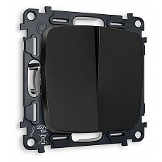 Выключатель двухклавишный без рамки ambrella volt quant mo803010